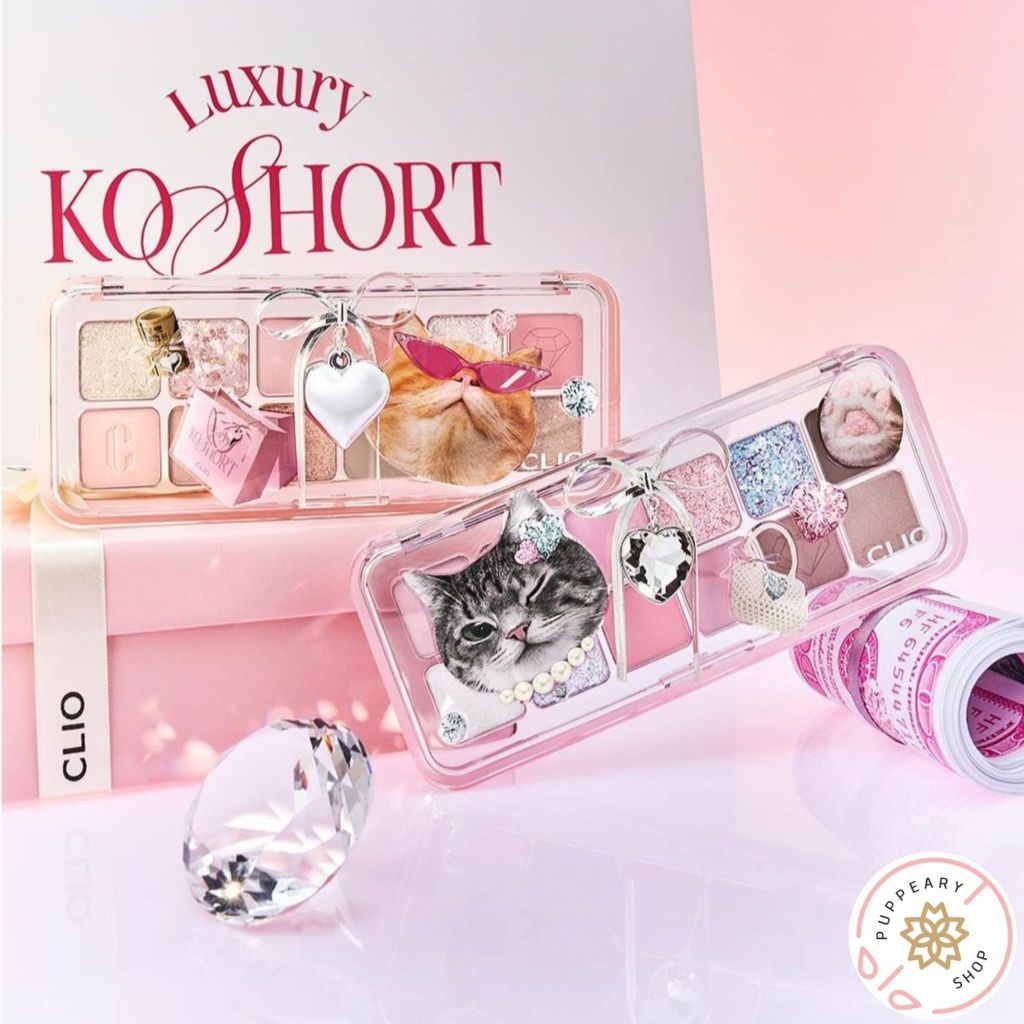 ( แท้/พร้อมส่ง ) CLIO PRO EYE PALETTE AIR LUXURY KOSHORT EDITION คลิโอพาเลทแมว+สติกเกอร์