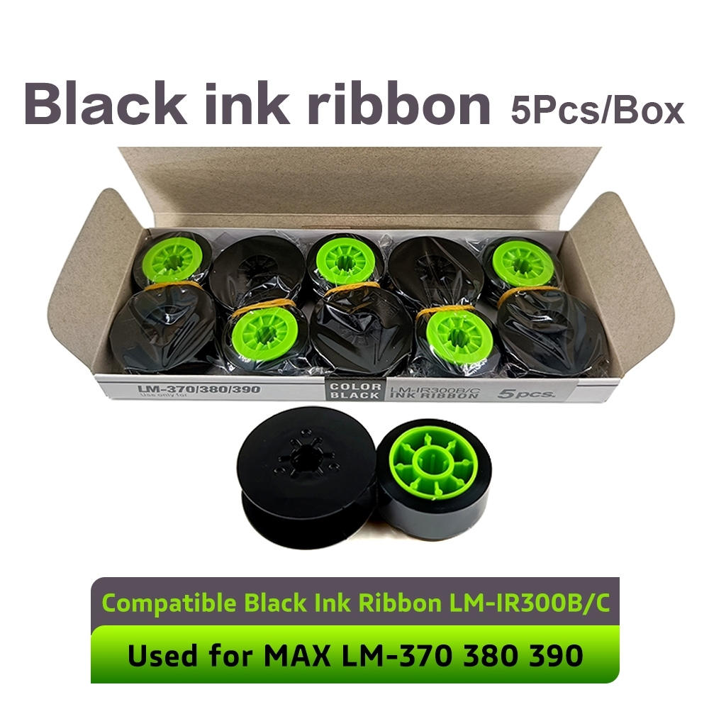 สายเคเบิล LETATWIN Max INK RIBBON LM-IR300B สําหรับเครื่องพิมพ์อิเล็กทรอนิกส์ LM-370E LM-380A LM-390A/PC 5 ชิ้น