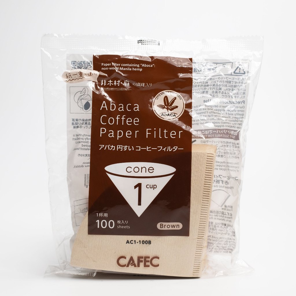 Cafec Abaca Paper Filter Brown (Cone shape)