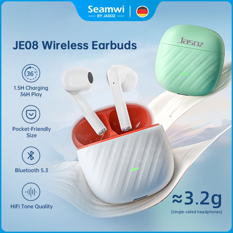 Seamwi หูฟัง TWS หูฟังบลูทูธ ไร้สายบลูทูธ Bluetooth 5.3 นิ้วกันน้ำ GamingEarbuds Mic Headset Earbuds