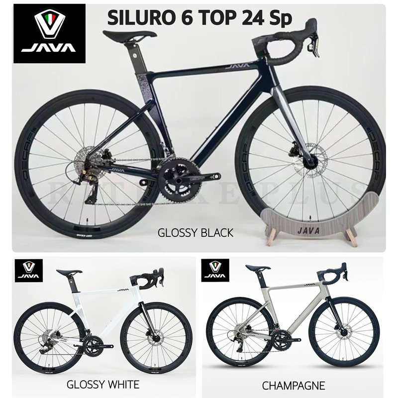 (โค๊ดส่วนลด) จักรยานเสือหมอบ JAVA รุ่น SILURO 6 TOP 24 speed Disc เฟรมอลูตะเกียบคาร์บอน ชุดเกียร์น้ำ