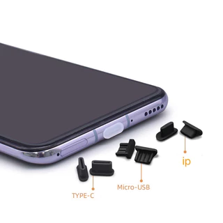 （สงจากไทย） จุกอุดกันฝุ่นกันน้ำโทรศัพท์ รูชาร์ต และรูหูฟัง(3.5mm） IOS/Android