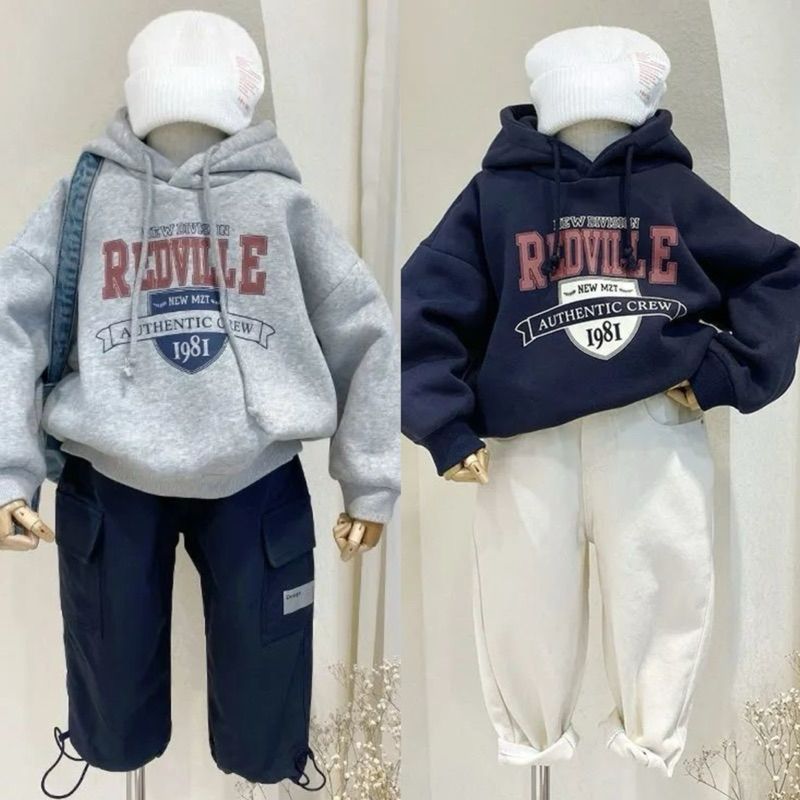 Sweater พร้อมส่ง เสื้อผ้ากันหนาวเด็ก2ขวบ-ผู้ใหญ่ ใส่ได้ทั้งหญิง เนื้อผ้า สำลี กันหนาวได้ค่า 1981