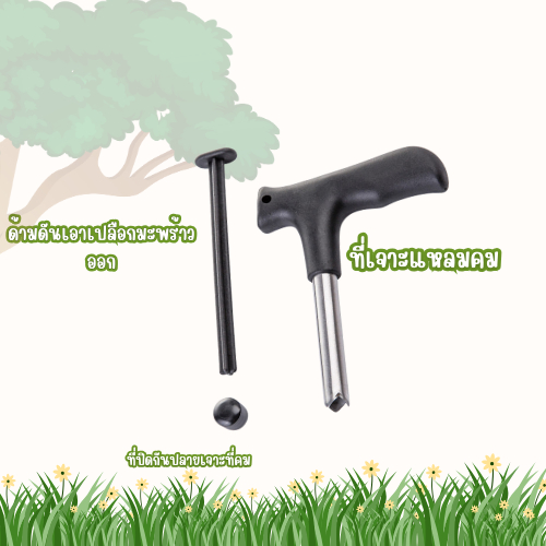 Fanke ที่เปิดมะพร้าวสแตนเลส มีดมะพร้าว ที่เปิดมะพร้าว อุปกรณ์เจาะมะพร้าว มีดผลไม้ มีขนาดเล็กพกพาได้ - รูปที่ 7