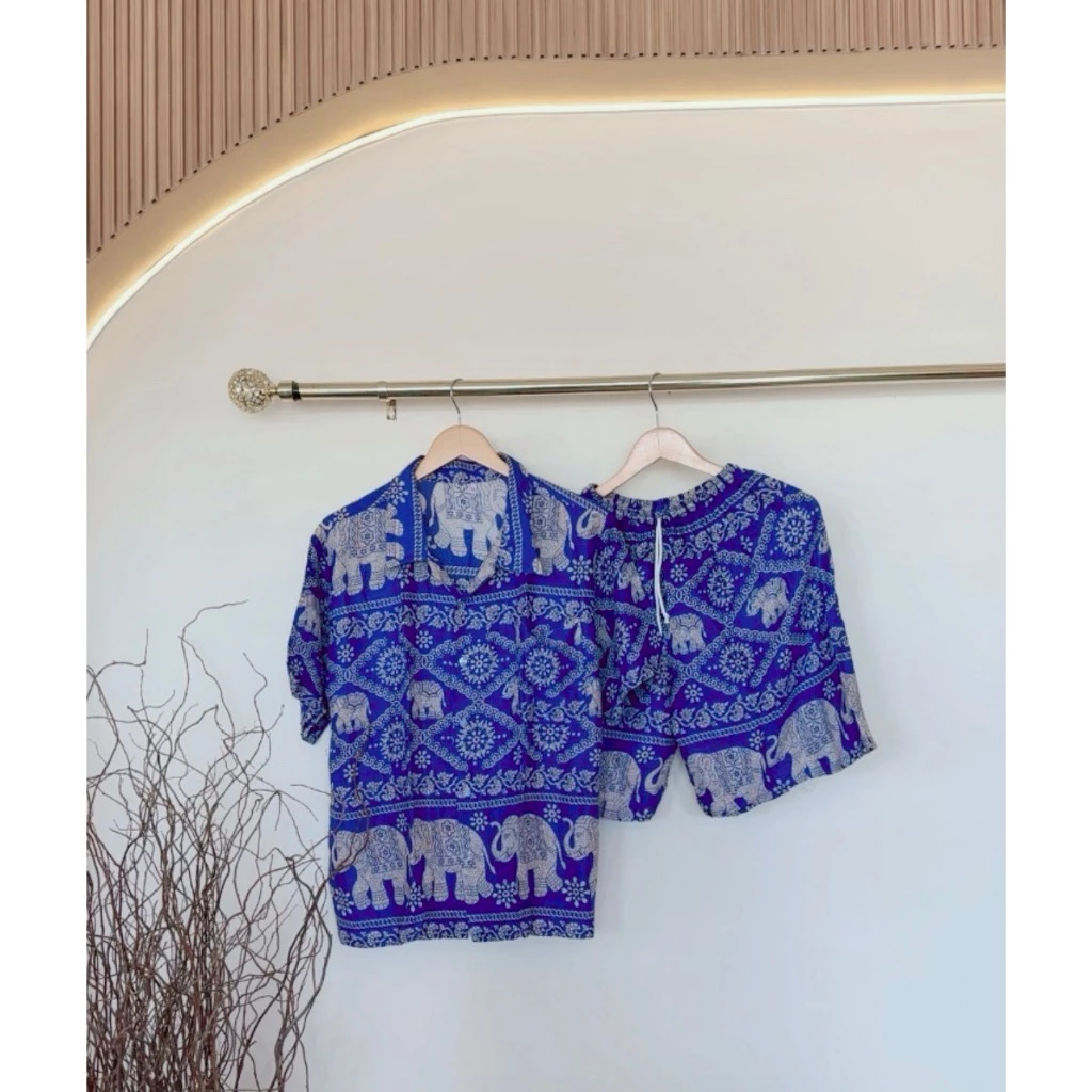 ชุดลายช้างอก 44 เสื้อคอเชิ้ต + กก.ขาสั้น thumbnail 6