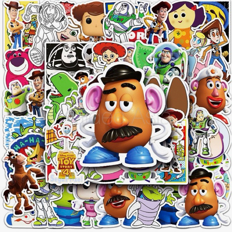 ✅ ขายดี Sticker S32 สติกเกอร์กันน้ำ ลาย Toy Story สำหรับตกแต่ง งาน DIY จำนวน 50 ชิ้น