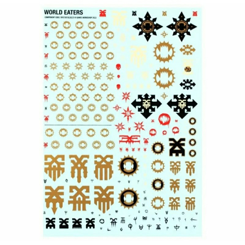 WORLD EATER DECAL SHEET ×1 40k WARHAMMER