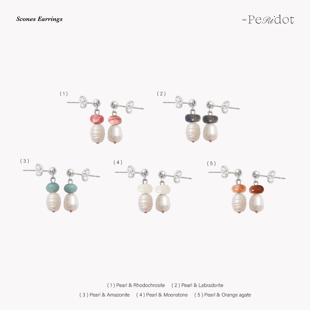 Scones Earrings - งาน / เงิน / ความรัก / สุขภาพใจ