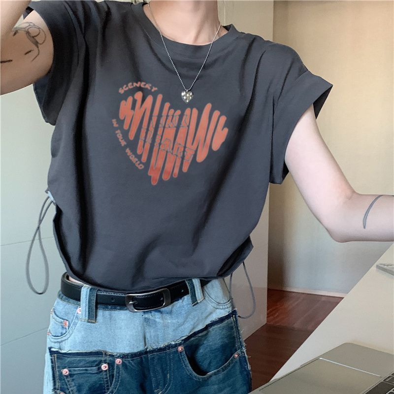 เสื้อครอปสาวอวบน่ารักๆ oversize เสื้อผ้าคนอ้วนไซส์ใหญ่ 90โลสวยๆ ส่ได้จ้า สไตล์เกาหลี เสื้อยืดสวยๆผู้หญิงกําลังฮิต M-3XL