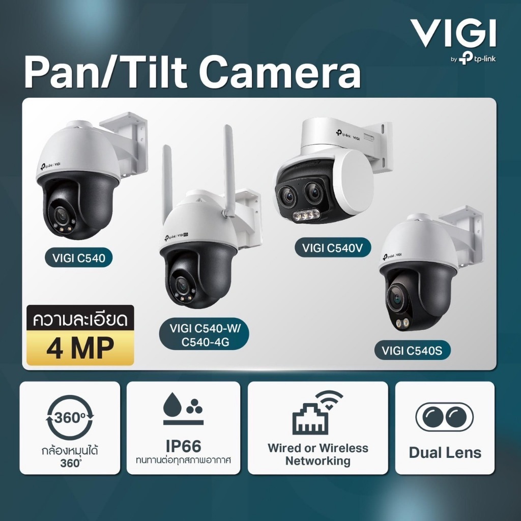 Pan/Tilt Camera กล้อง VIGI C540V ,VIGI C540, VIGI C540-WI C540-4G ,VIGI C540S