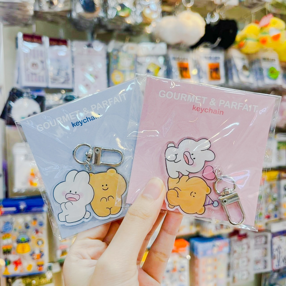 Keychain พวงกุญแจลายน้อง Gourmet และน้อง Parfait [Maykids Studio]