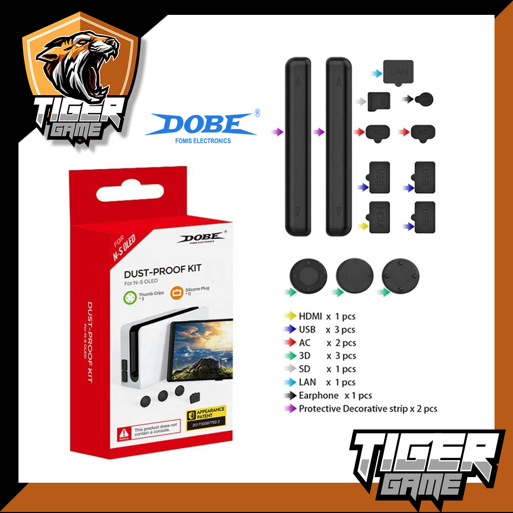 Dobe กันฝุ่น Dust Proof Kit for Nintendo Switch OLED (TNS-2122)(กันฝุ่น Nintendo Switch OLED)(Switch OLED กันฝุ่น)