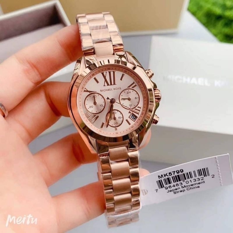 นาฬิกา 𝐌𝐈𝐂𝐇𝐀𝐄𝐋 𝐊𝐎𝐑𝐒 💯 %เรือนสีRosegold สวยมาก รุ่น #mk5799 ขนาด 36 มิล📮