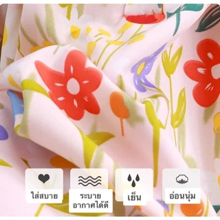 ชุดเดรสกระโปรงเด็กผู้หญิง ใส่คู่แม่ลูกได้ ไซส์ 80-160 ผ้าบางเบาระบายอากาศได้ดีไม่ร้อน
