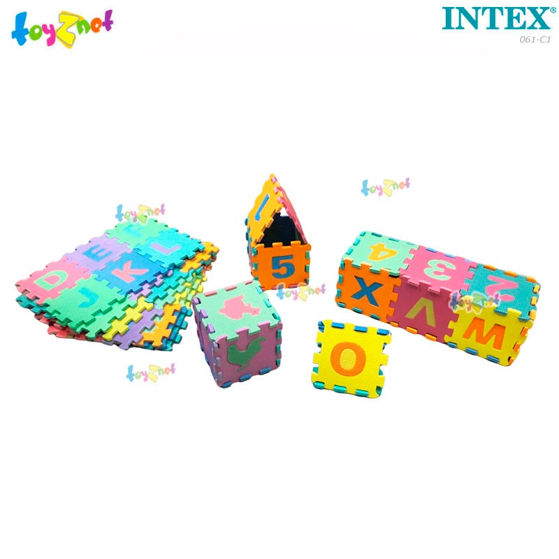 Toyznet แผ่นโฟมปูพื้น ABC และ 0-9  6X6X1 ซม. (แพ็ค 72 ชิ้น) รุ่น 061-C1