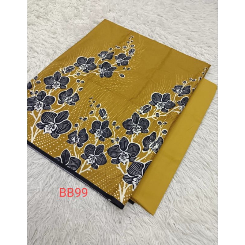 ผ้าบาติก ผ้าคอตตอน100% ผ้านิ่มไม่ลื่นสีไม่ตกซับน้ำได้(BB136)Set2ชิ้นแบบแยกซื้อได้ ผ้าถุงเย็บสำเร็จพร้อมนุ่งและตัดชุดได้