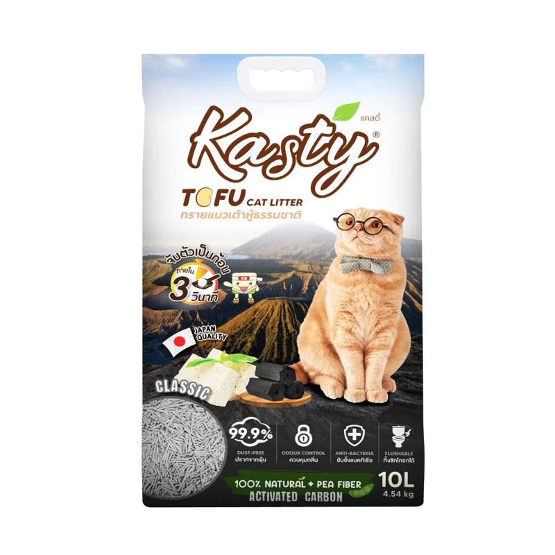*10ลิตร* Kasty 10L/8L. ทรายแมวแคสตี้เต้าหู้ธรรมชาติ ขนาด 10 ลิตร thumbnail 4