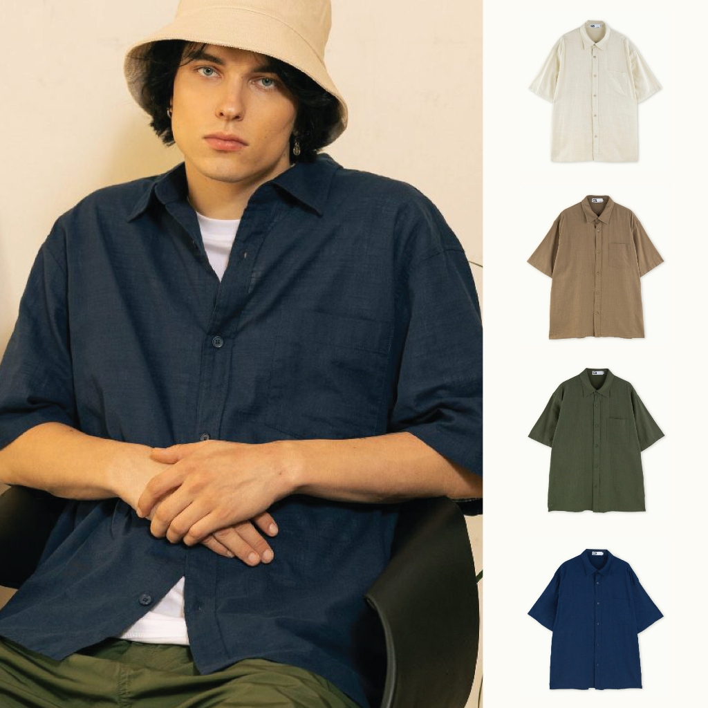 Classy - เสื้อเชิ้ต แขนสั้น ลินิน รุ่น Casual Linen Shirt