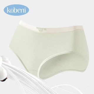 ⭐KOBENI⭐กางเกงชั้นใน กางเกงชั้นในสตรีผ้าฝ้ายนุ่มระบายอากาศดีเอวกลางพิมพ์ลาย ใส่สุดสบาย