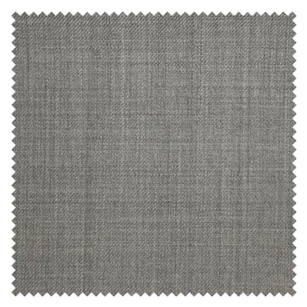 KINGMAN Super 130s Wool Luxury Fabric SILVER GREY 0.5