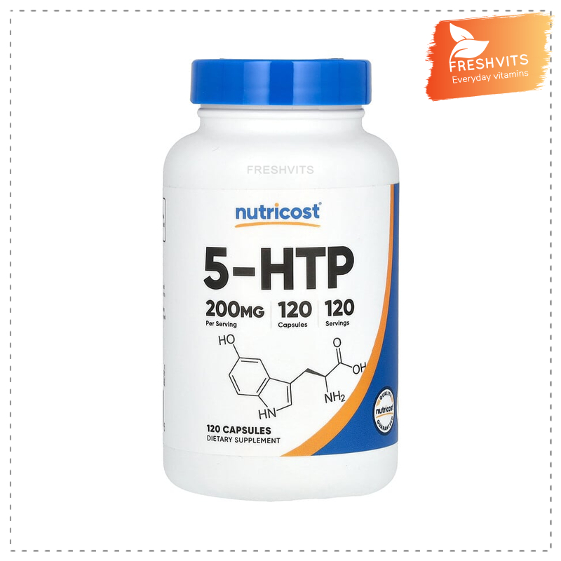 Nutricost, 5-HTP, 200 mg, 120 Capsules