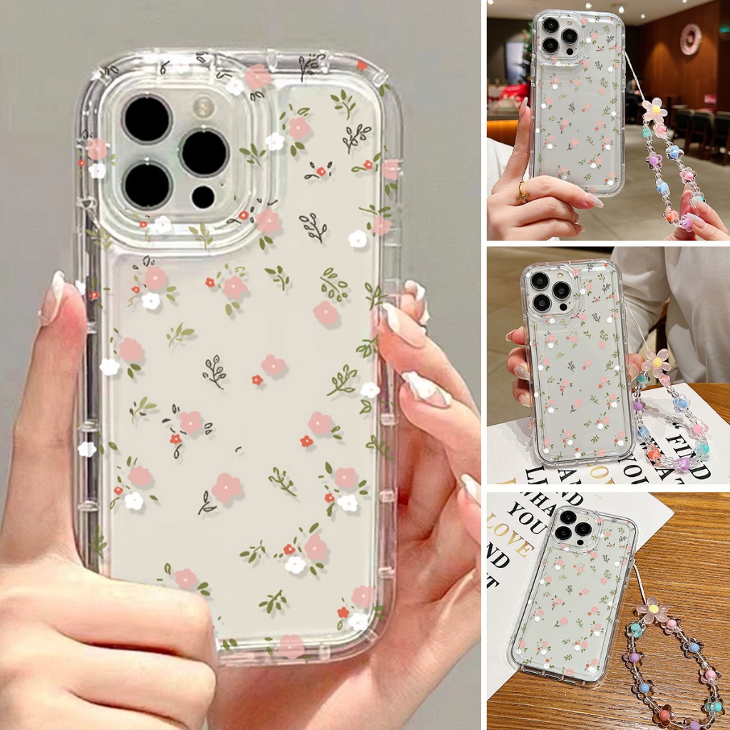 【COD+สร้อยข้อมือ】เคส For Vivo Y21 Y20 Y35 Y16 V40 Y15S Y22 Y20S Y36 V25 Y22S 5G เปลือ เปลือกนุ่มวัสดุ TPU