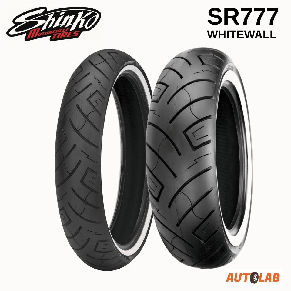 ยางมอเตอร์ไซค์ SHINKO SR777 (ขอบขาว)