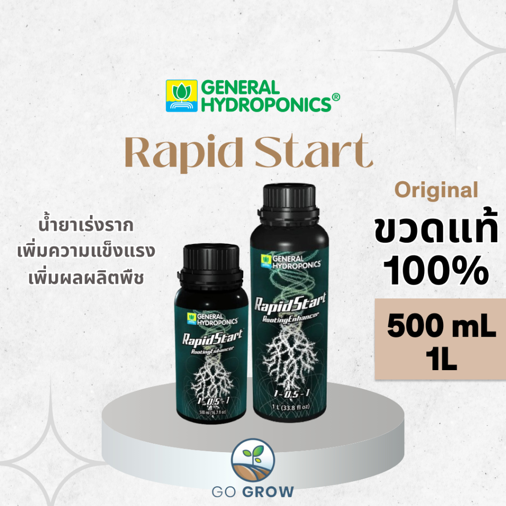 [ขวดแท้] General Hydroponics Rapid Start 500mL ,1L ยาเร่งราก เร่งราก Rooter เพิ่มความแข็งแรง