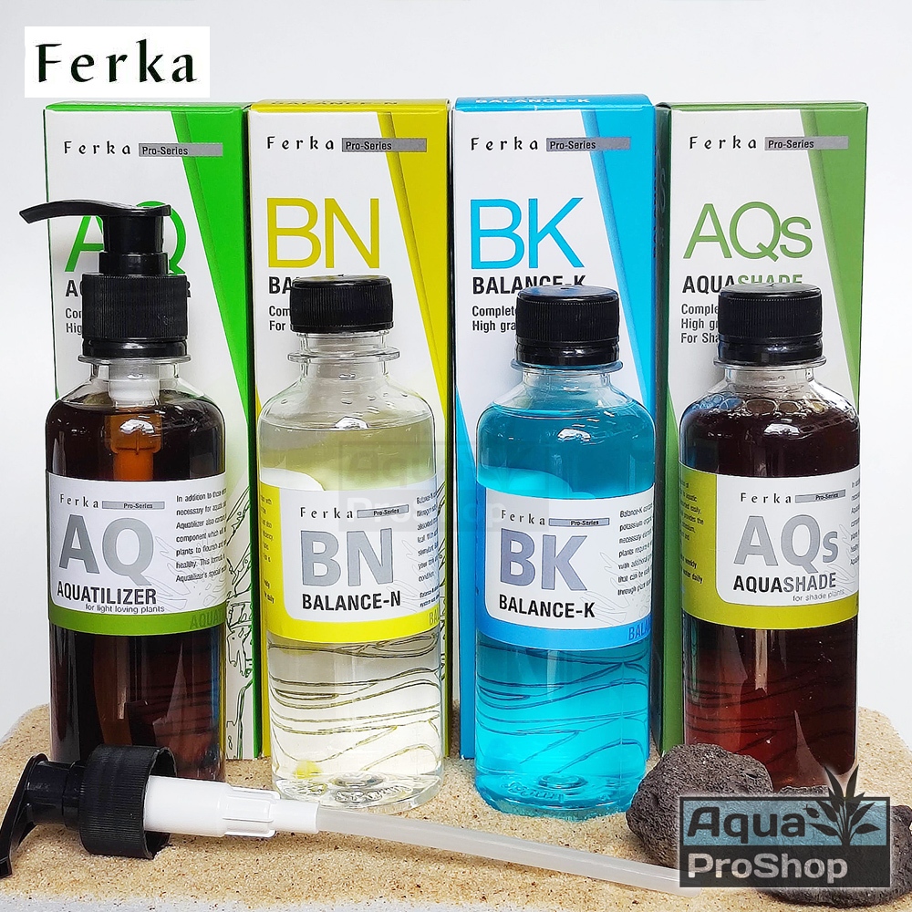 ปุ๋ยสำหรับตู้ไม้น้ำ 4 แบบ Ferka Aquatilizer Balance-N Balance-K AquaShade ปุ๋ยไม้น้ำ ปุ๋ยน้ำ