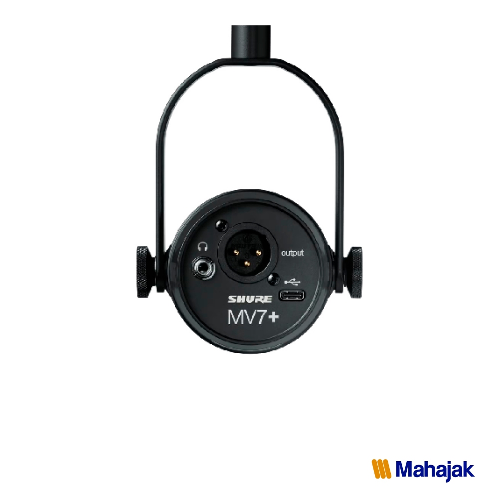 MV7+ Podcast Microphone (ดำ) ไมค์สำหรับบันทึกเสียง งาน Podcast และ Streaming