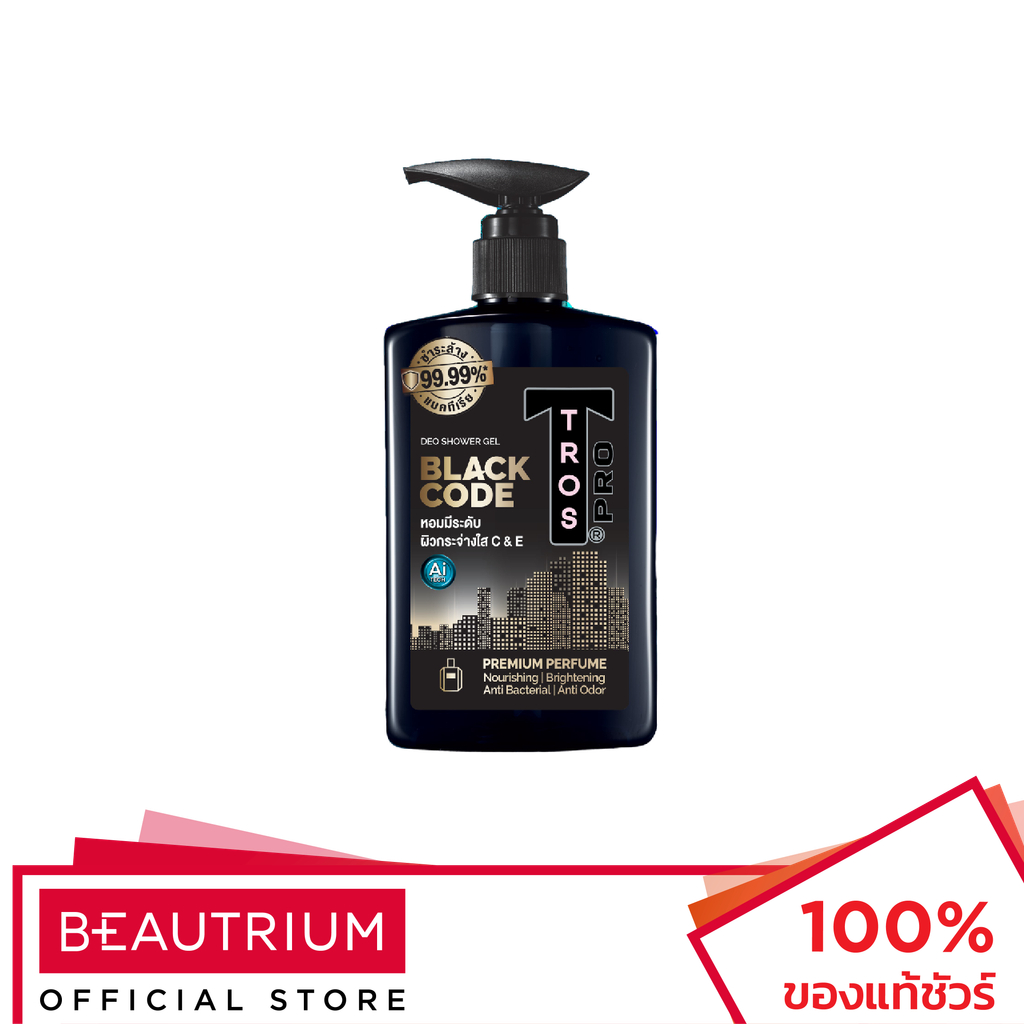 TROS Black Code Deo Shower Gel ผลิตภัณฑ์ทำความสะอาดผิวกาย 450ml