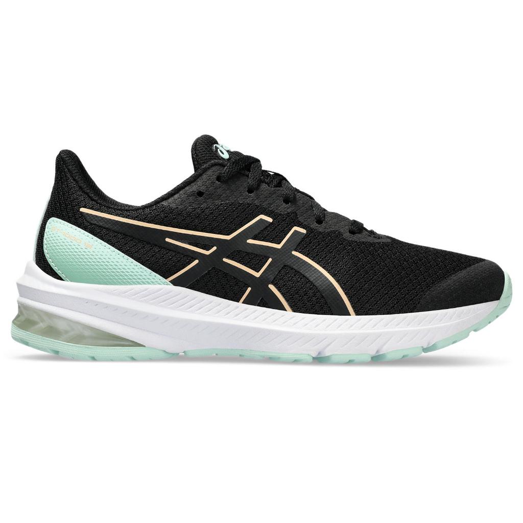 ASICS : GT-1000 12 GS KIDS RUNNING เด็ก รองเท้าวิ่ง ของแท้ BLACK/APRICOT CRUSH
