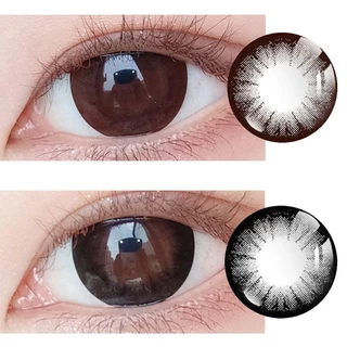 MiDROO คอนแทคเลนส์สี เหมาะกับเมื่อแต่งหน้า Big eyes Black/Brown-14.5mm Monthly Replace