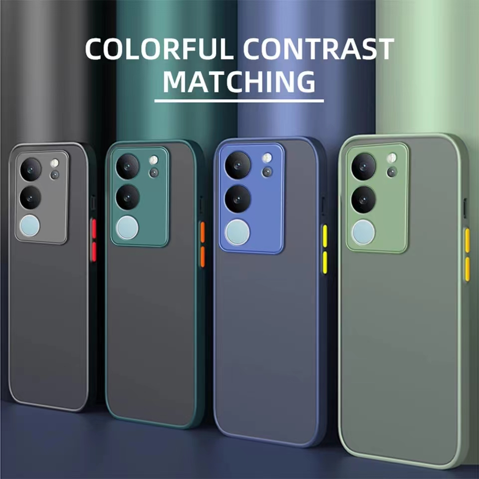 เคสขอบสีหลังด้าน สำหรับ Vivo Y19s Y200 V29 เคสกันกระแทก วีโว่ V29