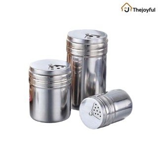Thejoyful ขวดใส่เครื่องปรุงสแตนเลส ขวดพริกไทย หมุนเลือกรูได้…