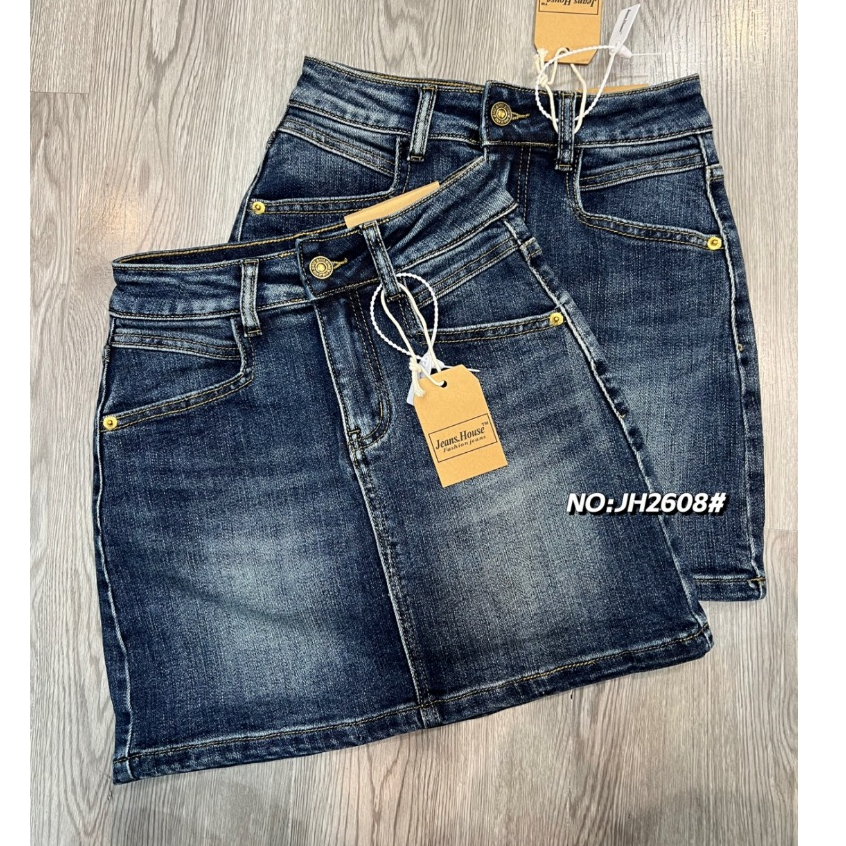 (SALE) JH2608# กระโปรงกางเกงยีนส์ Jeans house