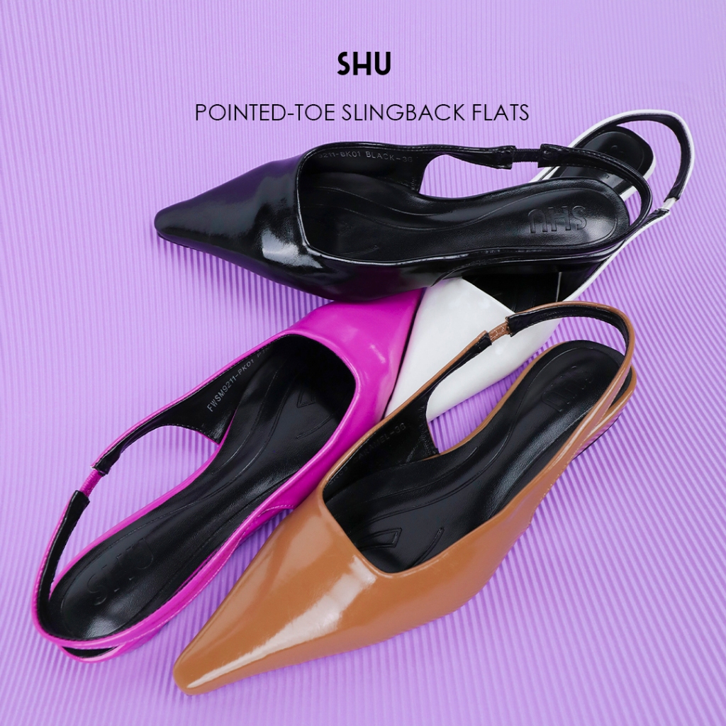 SHU POINTED-TOE SLINGBACK FLATS รองเท้าแฟชั่น