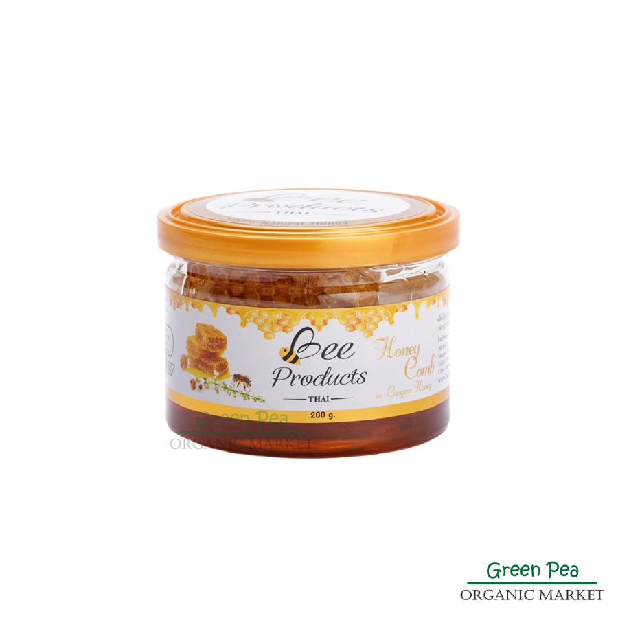 Bee Products Thai รวงผึ้ง ใน น้ำผึ้ง ดอกลำไย honey comb ขนาด 200 กรัม อร่อยชุ่มช่ำ ให้พลังงานได้ดี