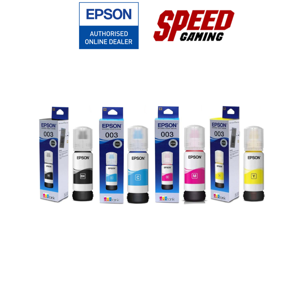 EPSON 003 T00V100/T00V200/T00V300/T00V400 INK (หมึกพิมพ์) BLACK, CYAN, MAGENTA, YELLOW / By Speed Ga