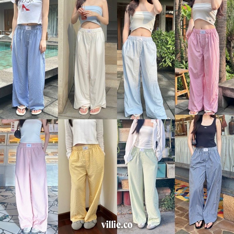 villie Lazy pants กางเกงขายาว boxer pants สุดน่ารัก ใส่สบาย มี 2 ไซส์