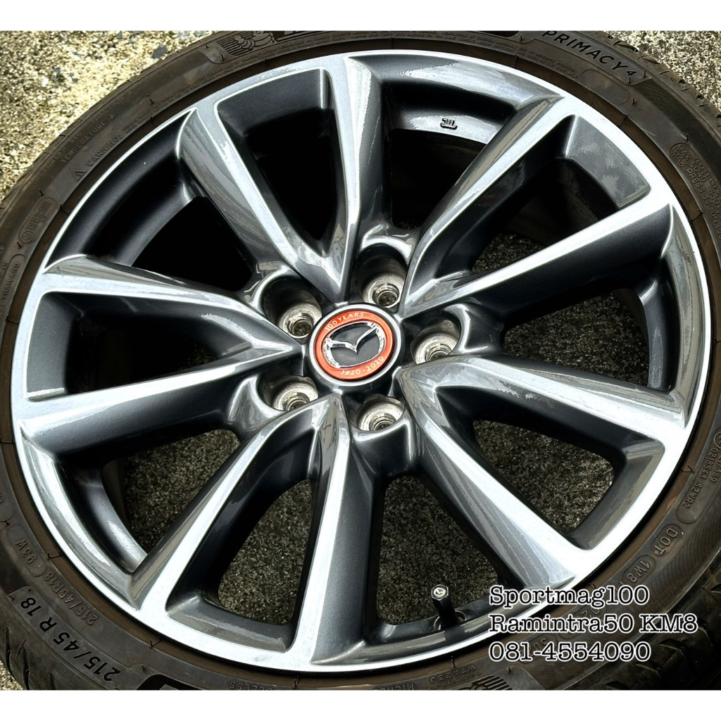 ล้อแม็กมือสอง MAZDA3 5รู114 รุ่น 100ปี 5รู114 สีเทา 7-18นิ้ว(ราคา 4วง)
