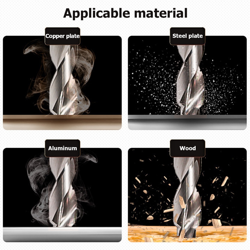 ⭐ดอกสว่าน ชุด 25pcs แข็งแรง2เท่า ดอกสว่านคาร์ไบด์ ดอกสว่านเจาะเหล็ก ดอกเจาะปูน ดอกเจาะกระจก เจาะกระเบื้อง ดอกเจาะเหล็ก - รูปที่ 4