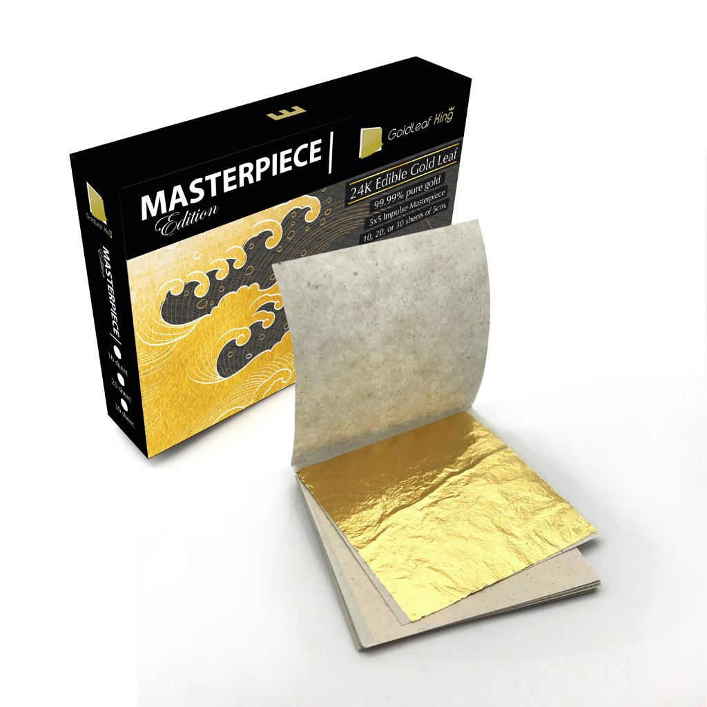 ✨ Masterpiece Edition ทองคําเปลวแท้ กิมซัว 100% ✨ ไซส์ 5x5 ซม. 30 แผ่น ✨ เหมาะกับการใช้งานหลากหลาย งาน Art ✨  ราคาส่ง ✨