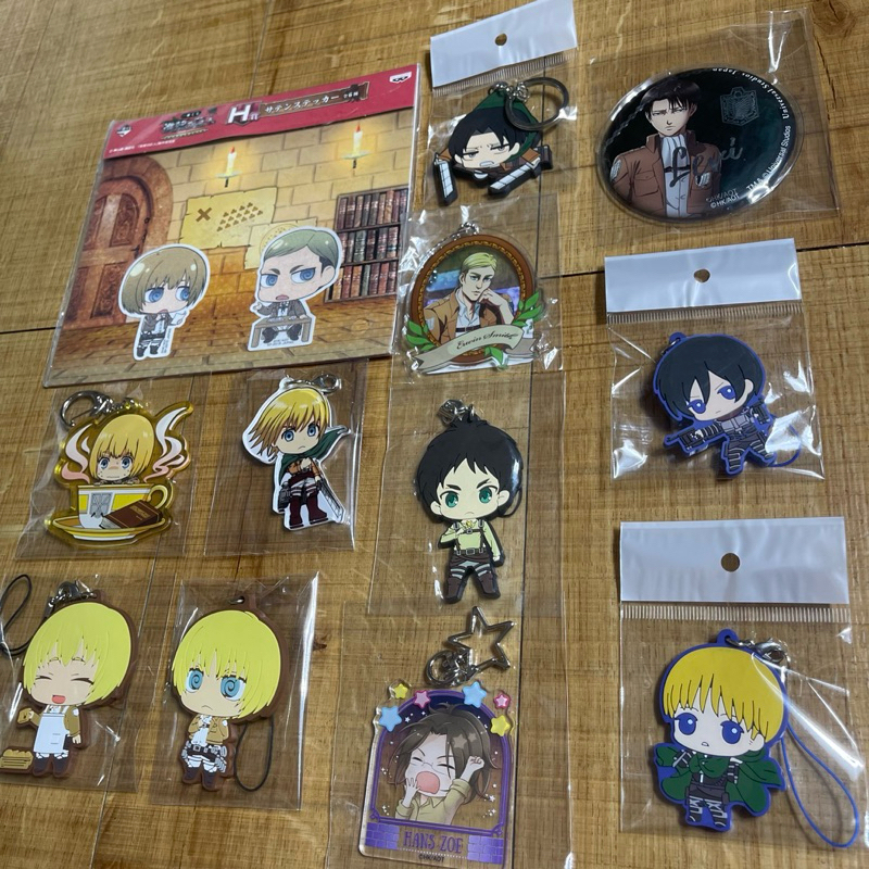 [แท้/พร้อมส่ง] Attack on Titan ผ่าพิภพไททัน ลีไว อามิน เอเรน มิคาสะ levi พวงกุญแจ ของสะสม อนิเมะ