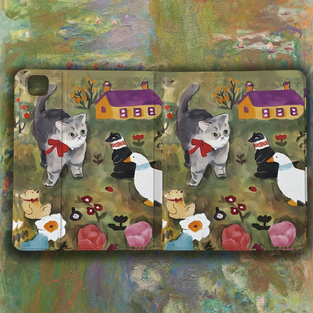 พร้อมส่ง เคส iPad/พร้อมที่วางปากกา air4/5 10.9 ลูกแมวน่ารัก เคสไอแพด gen9 MINI7 Air6 11 pro11 2024
