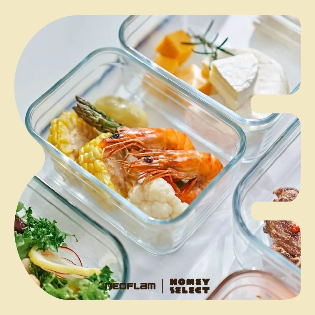 Neoflam Perfect Seal กล่องแก้วสุญญากาศ Modula Borosilicate เข้าไมโครเวฟ เตาอบได้ thumbnail 9