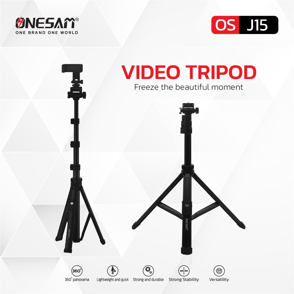 ONESAM รุ่น OS-J15 ขาตั้งกล้องไทรพอต และ รีโมทไร้สาย ของแท้ 100% รับประกัน 1 ปี