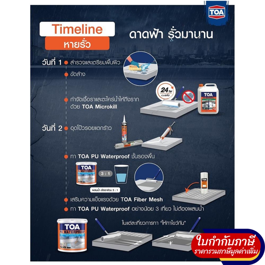 ยกลัง 12หลอด/ลัง TOA Polyurethane (PU) Sealant รูปที่ 3