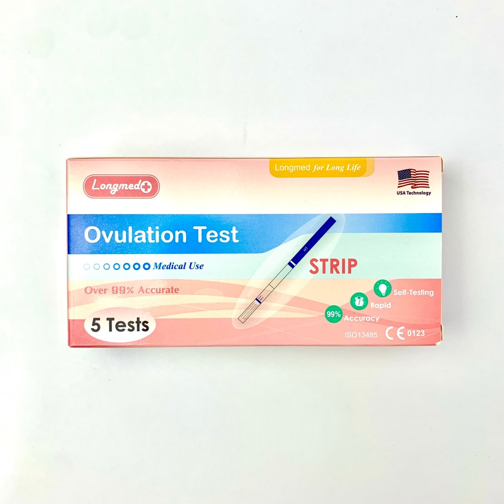 ที่ตรวจไข่ตก แบบจุ่ม Longmed Ovulation Test ใช้ง่าย ถูกต้องแม่นยำ [กล่องบรรจุ 5 ชุดตรวจ]