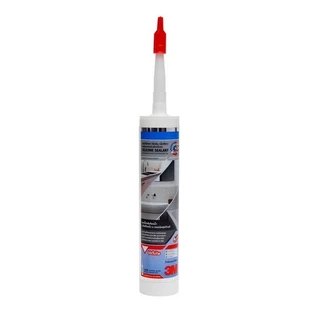 3M กาวซิลิโคน ไร้กรด-ไร้กลิ่น สีขาว ขนาด 300 มล. มีความยืดหยุ่นสูง ทนต่อแสง UV SILICONE SEALAT 3M